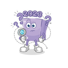 new year searching illustration. character vector
