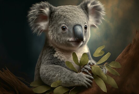 Cute Baby Koala AI Generated Print Instant Download Portrait Nursery Wall  Decor AI Generated Australia Cute Animal Portraits Gift for Her -   Canada