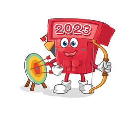 new year 2023 native american tribe. cartoon mascot vector