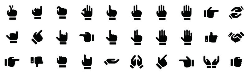 Gesture Solid icon, Gesture hand, Gesture icon pack, Solid icon, Vector illustration