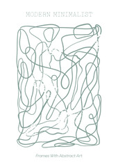 A4 minimal art nouveau poster with geometric elements, modern hipster style template. Abstract vector illustration