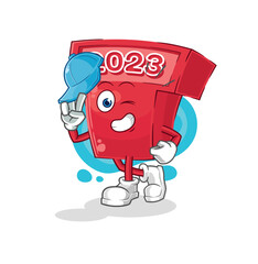 new year 2023 young boy character cartoon