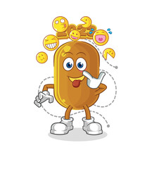 2023 new year laugh and mock character. cartoon mascot vector