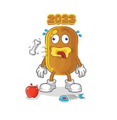 2023 new year burp mascot. cartoon vector