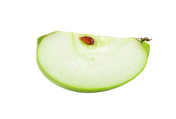 green apple isolated on transparent png