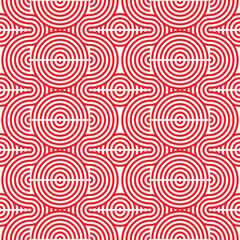 Fototapeta na wymiar seamless pattern with spirals, seamless pattern with circles, pattern, seamless pattern design in red with white background