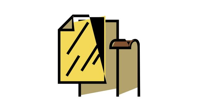 parchment paper color icon animation