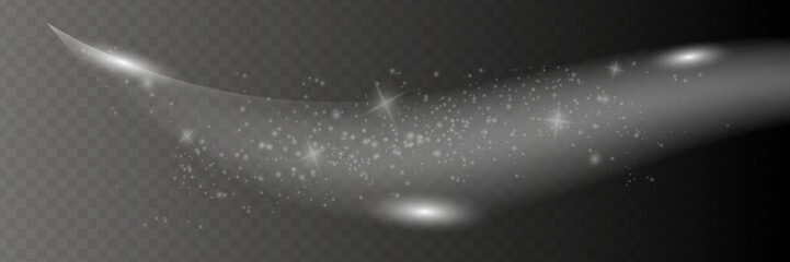 Golden glowing shiny lines effect vector background. Luminous white lines of speed. Light glowing effect. Abstract motion lines. Light trail wave, fire path trace line, car lights, optic fiber and inc