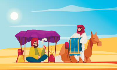 Desert Cartoon Poster