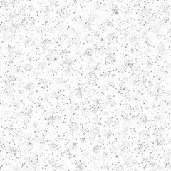 Hand Drawn Snowflakes Christmas Seamless Pattern. Subtle Flying Snow Flakes on chalk snowflakes Background. Amusing chalk handdrawn snow overlay. Uncommon holiday season decoration.