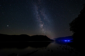The Milky way over Ullswater in the English Lake district