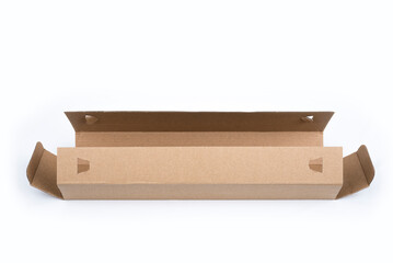 Simple foldable box for packaging on a white