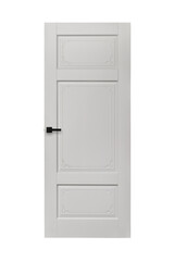 Modern wooden door isolated on white background