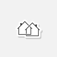 Obraz na płótnie Canvas House logo sticker isolated on white