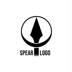 Unique spear logo design with circle.