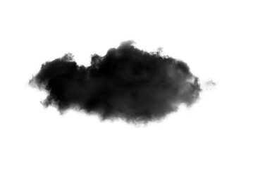 Black cloud on transparent png