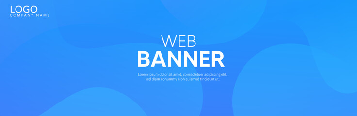 background with text, Blue banner