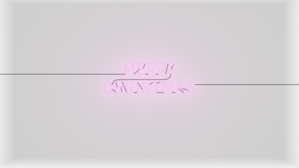 Merry Christmas neón rosa alfa.