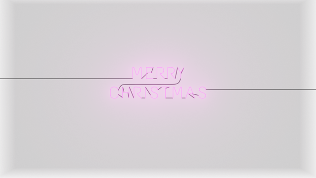 Merry Christmas neón rosa alfa.
