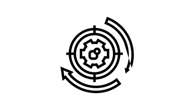 system working process line icon animation
