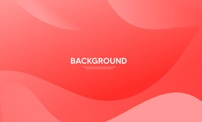 abstract background with waves, Red banner