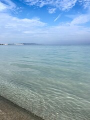 Blue sea horizon, seascape background