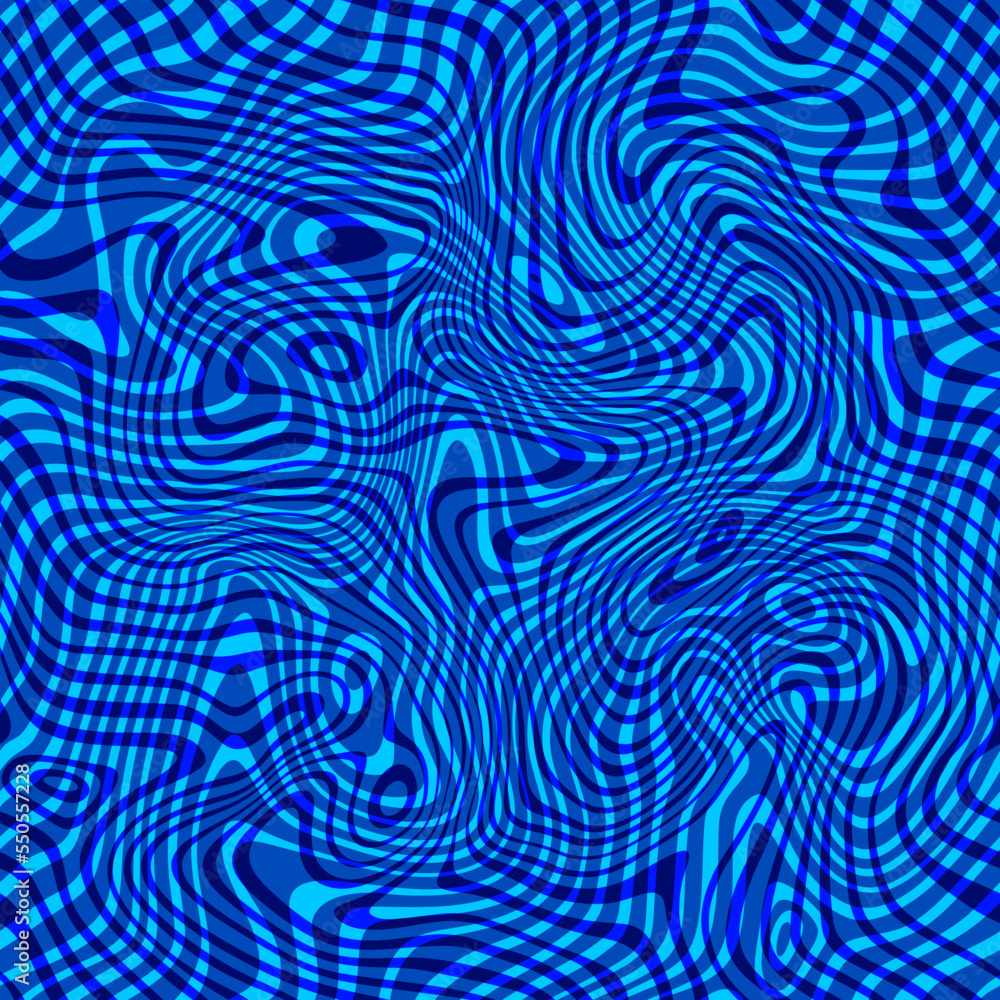 Poster vector seamless pattern of blue water ripple. splashing waves background