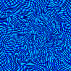 Vector Seamless Pattern of Blue Water Ripple. Splashing Waves Background