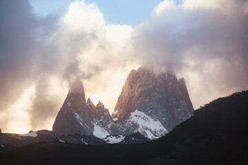 Fitz roy mountain in patagonia argentina