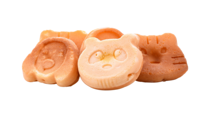 Homemade round sponge cake or chiffon cake transparene png