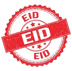 EID text on red round stamp sign