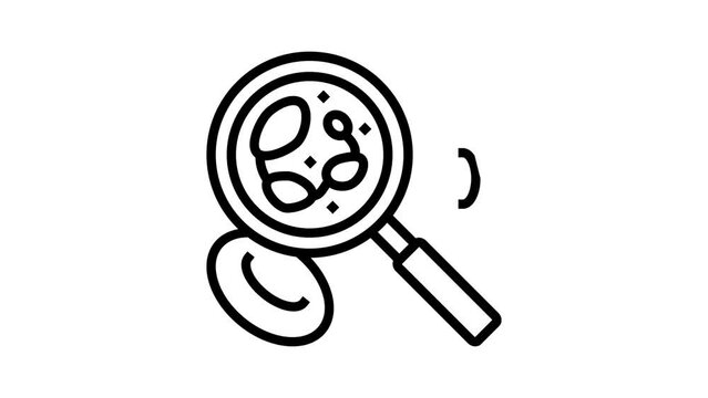 megaloblastic anemia researching line icon animation