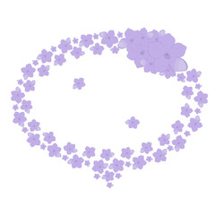 Pattern of loose lavender flowers. Blank for postcards, invitations to the wedding, birthday with a place for text