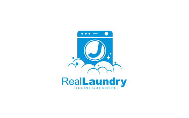 J logo LAUNDRY for branding company. letter template vector illustration for your brand.