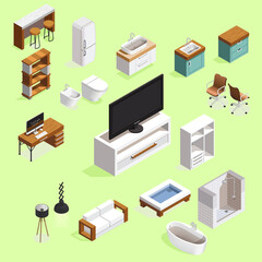 set of furniture icons
