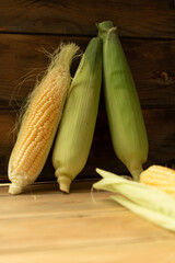 Ripe corn cob