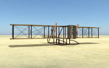 Historisches Motorflugzeug von 1903 © Michael Rosskothen