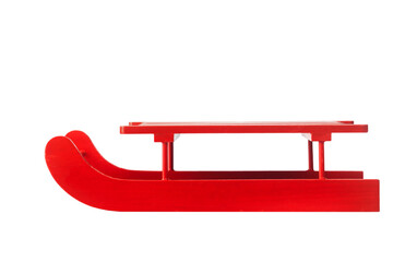 Wooden red sled - 550563621