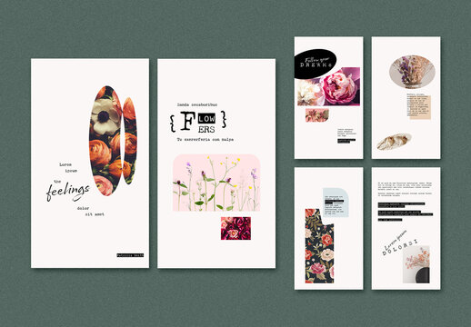Flashy Social Media Layout Set