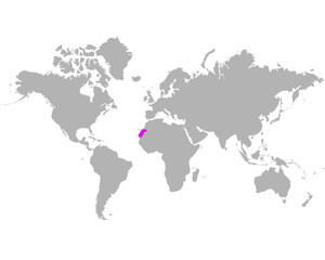 西サハラの地図