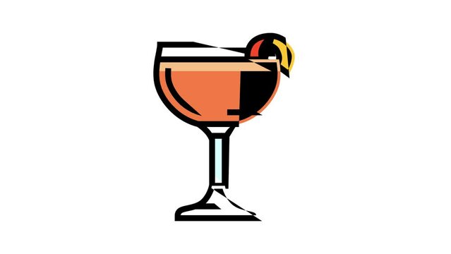 glass drink sidecar cocktail color icon animation