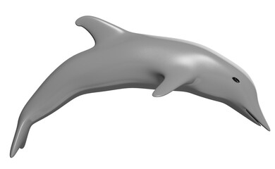 grey dolphins jumping isolated. concept 3d illustration,3d render
