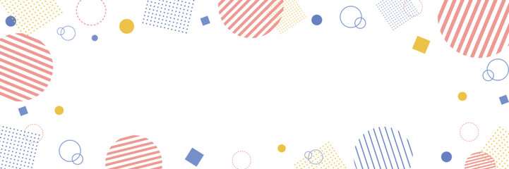 ポップでカラフルなモチーフをランダムに散りばめたフレーム