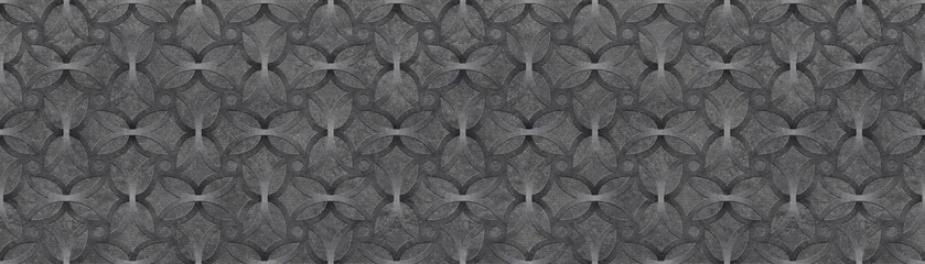 Black 3d pattern for wallpaper or textile design