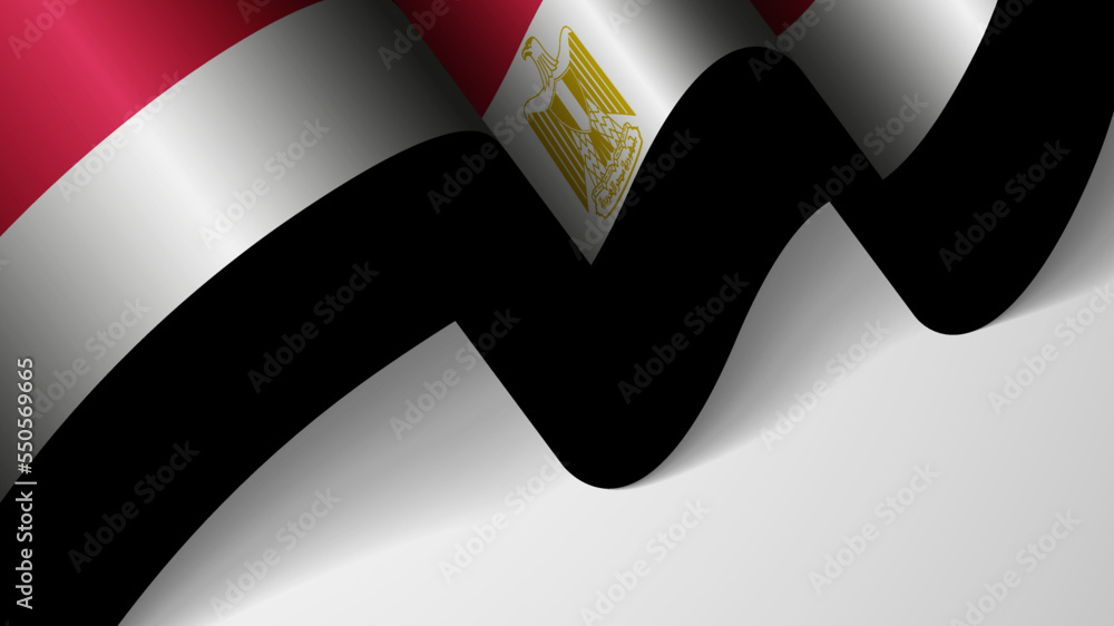 Poster eps10 vector patriotic background with flag of egypt. an element of impact for the use you want to m