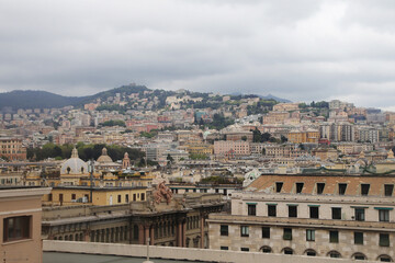 The panorama of Genoa, Italy