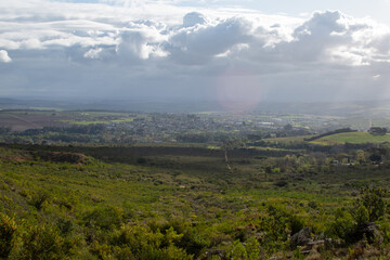 view of the countryside landscape from the mountains