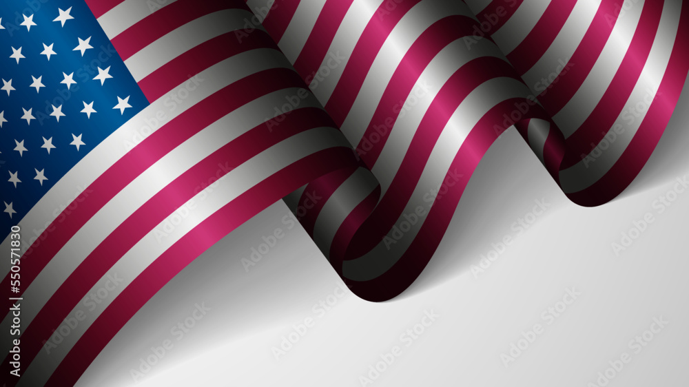 Poster eps10 vector patriotic background with flag of usa. an element of impact for the use you want to mak