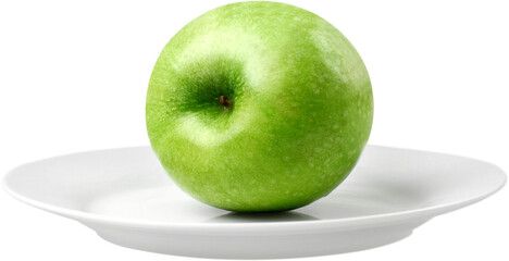 Apple on a plate