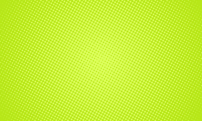 Halftone light green dots on green background. Comic pop art style blank layout. Template design for comic book, presentation, sale or web banner. Vector illustration